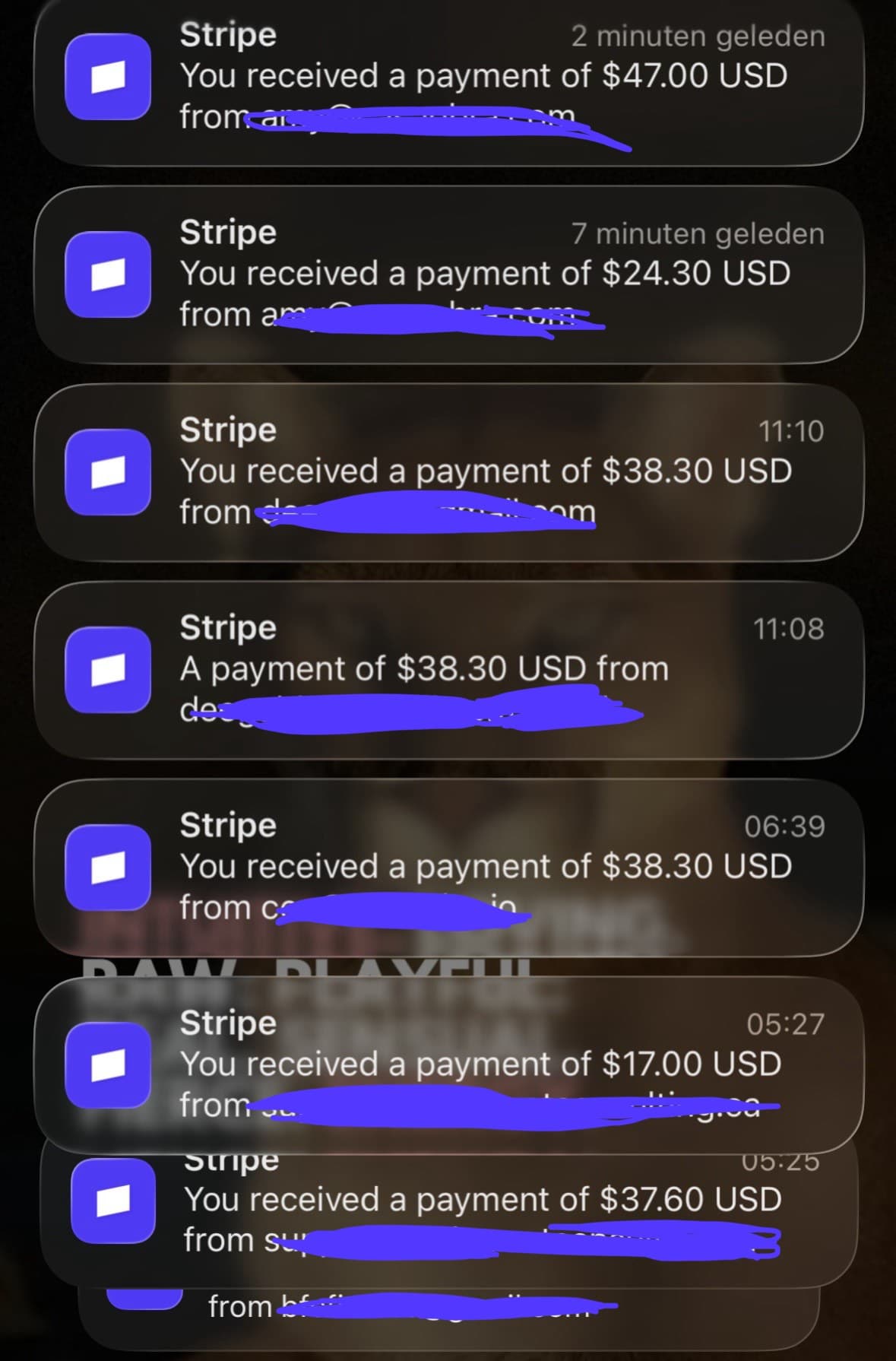 Stripe notifications of daily digital product sales